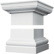 Crown Column Duralite 6 In. White Fiberglass Cap/Base