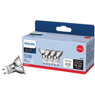 Philips 60W Equivalent Clear GU10 Base MR16 Halogen Floodlight Light Bulb (3-Pack)