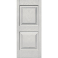 Builders Edge 15 in. x 35 in. Paintable Panel Shutter  (2-Pack)