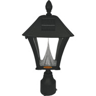 Gama Sonic Baytown II Black Solar Dusk-To-Dawn LED Post Light Fixture