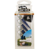 Yankee Candle Vent Stick Car Air Freshener  Clean Cotton (4-Pack)