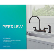 Peerless Dual Handle Lever Kitchen Faucet with Side Spray  Oil-Rubbed Bronze