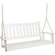 Jack Post Knollwood Porch Swing with Chains  Painted White