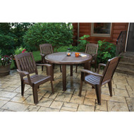 Brentwood 48 In. Round Brown Resin Table