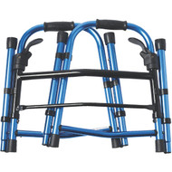 Medline Folding Walker with Wheels