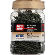 Grip-Rite PrimeGuard Plus #8 x 2 In. Premium Star Green Deck Screw (400 Ct. Jar)