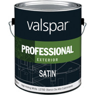 Valspar Professional 100% Acrylic Satin Exterior House Paint  High-Hiding White  1 Gal.