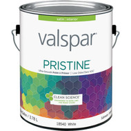 Valspar Pristine 100% Acrylic Paint & Primer Satin Interior Wall Paint  White  1 Gal.