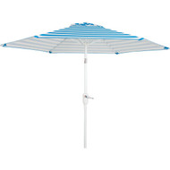 Outdoor Expressions 7.5 Ft. Tilt/Crank Blue Striped Patio Umbrella