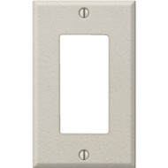 Amerelle PRO 1-Gang Stamped Steel Rocker Decorator Wall Plate  Light Almond Wrinkle