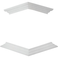 Crown Column DuraSnap 4 In. x 4 In. White PVC Bed Mould Post Trim Kit