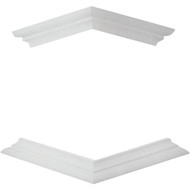 Crown Column DuraSnap 6 In. x 6 In. White PVC Bed Mould Post Trim Kit