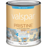 Valspar Pristine 100% Acrylic Paint & Primer Flat Exterior House Paint  Tint Base  1 Qt.