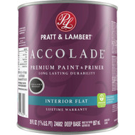 Pratt & Lambert Accolade Premium 100% Acrylic Paint & Primer Flat Interior Wall Paint  Deep Base  1 Qt.