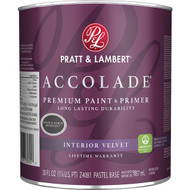 Pratt & Lambert Accolade Premium 100% Acrylic Paint & Primer Velvet Interior Wall Paint  Pastel Base  1 Qt.