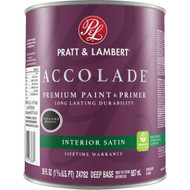 Pratt & Lambert Accolade Premium 100% Acrylic Paint & Primer Satin Interior Wall Paint  Deep Base  1 Qt.