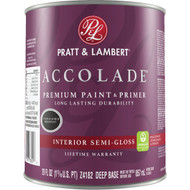 Pratt & Lambert Accolade Premium 100% Acrylic Paint & Primer Semi-Gloss Interior Wall Paint  Deep Base  1 Qt.
