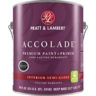 Pratt & Lambert Accolade Premium 100% Acrylic Paint & Primer Semi-Gloss Interior Wall Paint  Deep Base  1 Gal.