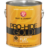 Pratt & Lambert Pro-Hide Gold Ultra Latex Flat Interior Wall Paint  Bright White Base  1 Gal.