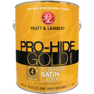 Pratt & Lambert Pro-Hide Gold Ultra Latex Satin Interior Wall Paint  Bright White Base  1 Gal.