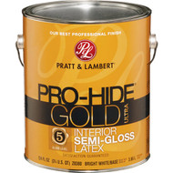 Pratt & Lambert Pro-Hide Gold Ultra Latex Semi-Gloss Interior Wall Paint  Bright White Base  1 Gal.