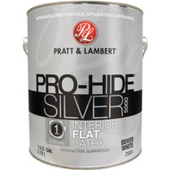 Pratt & Lambert Pro-Hide Silver 5000 Latex Flat Interior Wall Paint  Dover White  1 Gal.