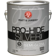 Pratt & Lambert Pro-Hide Silver 5000 Latex Semi-Gloss Interior Wall Paint  Dover White  1 Gal.