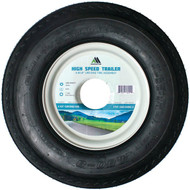 Marastar 4.80-8 In. Load Range B 4.125 In. Centered Hub  1 In. ID Bushing Trailer Tire and Wheel