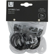 Umbra 1 In. Clip Curtain Ring  Black (7-Pack)
