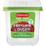 Rubbermaid FreshWorks Produce Saver 6.3 C. Clear Square Food Storage Container with Lid