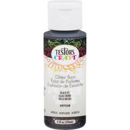 Testors 2 Oz. Acrylic Glitter Craft Paint  Black Ice