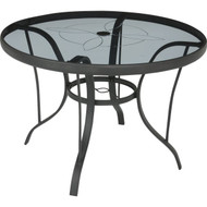 Outdoor Expressions Woodbridge 5-Piece Swivel Chair Dining Set with Cushions