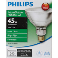 Philips EcoVantage 45W Equivalent Clear Medium Base PAR38 Halogen Floodlight Light Bulb