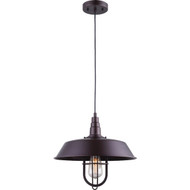 Home Impressions 1-Bulb Oil Rubbed Bronze Incandescent Vintage Style Pendant Light Fixture
