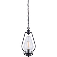 Home Impressions 1-Bulb Black Incandescent Lantern Style Pendant Light Fixture