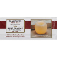 Inglow 2 In. H. x 2 In. Dia. Cream Wax Hurricane Flameless Candle (2-Pack)