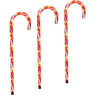 Danson Decor 28 In. Candy Cane Incandescent Path Light Set (3 per set)