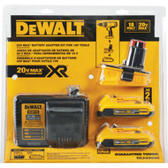 DEWALT 18 Volt to 20 Volt MAX Battery Adapter Combo Kit