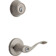 Kwikset Balboa Satin Nickel Deadbolt and Lever Combo