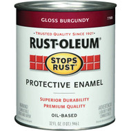 Rust-Oleum Professional Oil Based Gloss Protective Rust Control Enamel  Burgundy  1 Qt.