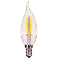 Satco 40W Equivalent Warm White CA11 Candelabra LED Decorative Light Bulb