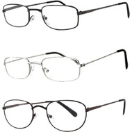 Axiom International 3.00 Diopter Metal Frame Reading Glasses