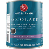 Pratt & Lambert Accolade 100% Acrylic Paint & Primer Eggshell Exterior House Paint  Neutral Base  1 Qt.