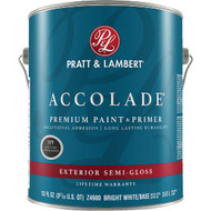 Pratt & Lambert Accolade 100% Acrylic Paint & Primer Semi-Gloss Exterior House Paint  Bright White Base  1 Gal.