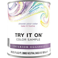 Try It On Eggshell Interior Paint Color Sample  Neutral Base  1 Qt.