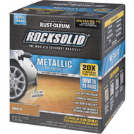 Rust-Oleum RockSolid Metallic Floor Coating Kit  Amaretto  70 Oz.