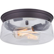 Home Impressions Albany 12 In. Oil Rubbed Bronze Incandescent Flush Mount Light Fixture