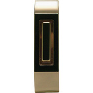 IQ America Wired Polished Brass & Brown Lighted Doorbell Button