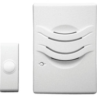 IQ America 2-Tone Battery Operated Wireless White Door Chime