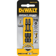 DEWALT FlexTorq 2 In. T15 TORX Power Impact Screwdriver Bit (2-Pack)